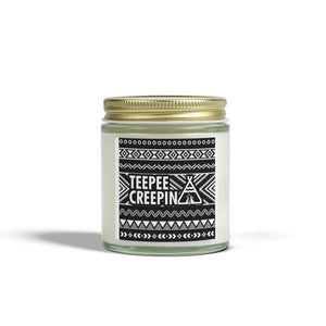 ~Teepee Creepin~ Scented Candles, Coconut Apricot Wax (4oz, 9oz)