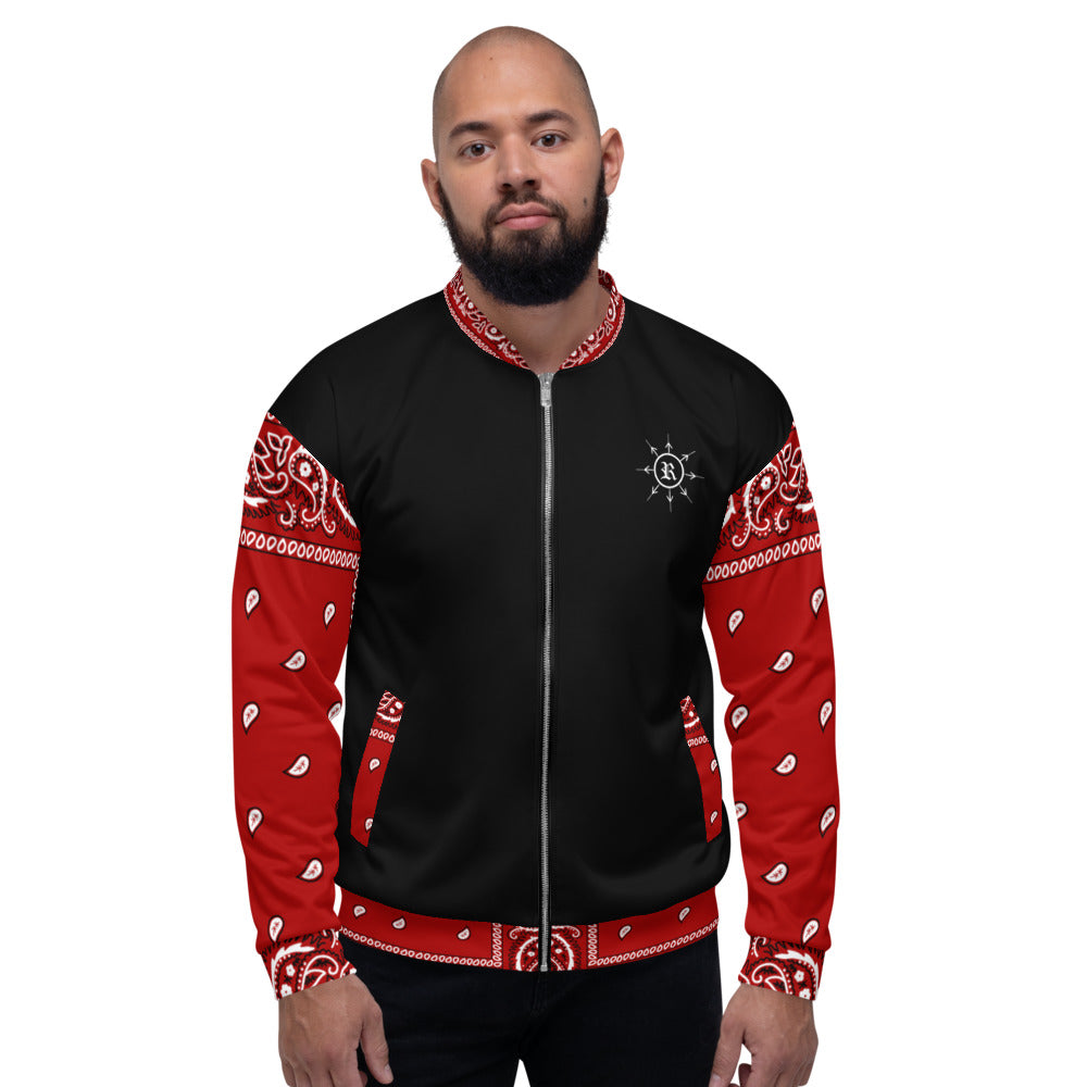 The Protected Bomber Jacket - Black & Red